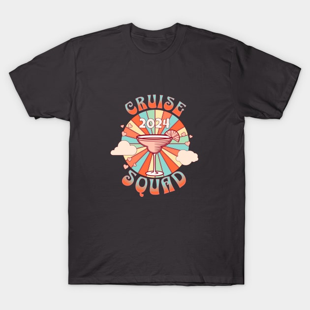 Retro Cruise Squad 2024 Vacation T-Shirt by Hamlin & Page